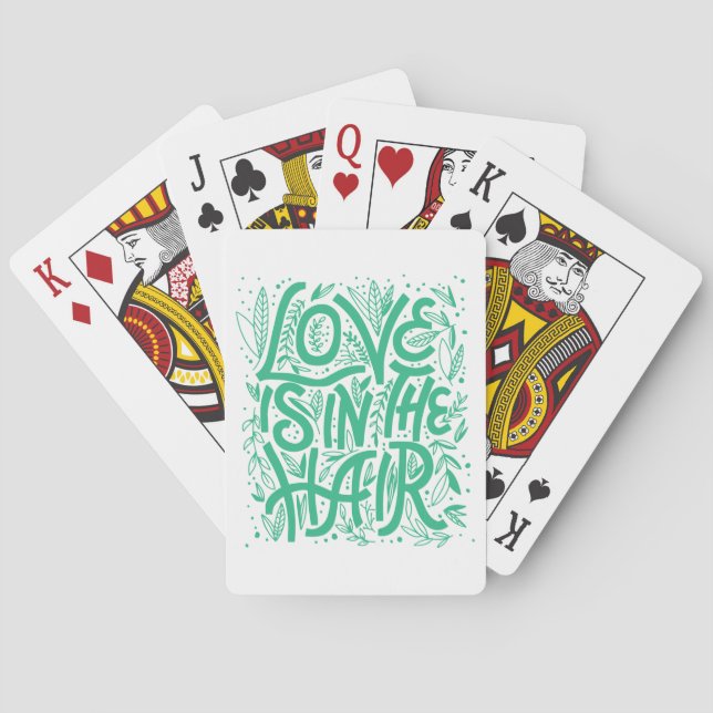 Die grüne Liebe ist im Haar Spielkarten (Rückseite)
