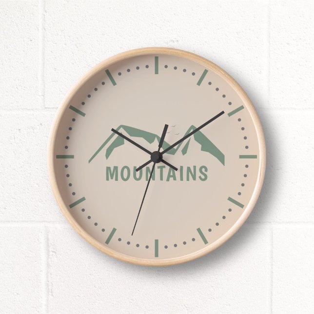 Die grüne Maueruhr Uhr (Green Mountains Wall Clock)