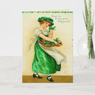 Die grüne Shamrock Vintage St. Patrick's Day Karte