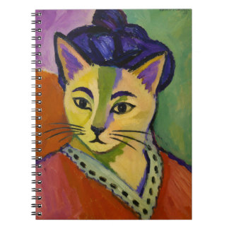 Die Grüne Streifenkatze – Fauvistischer Matisse-In Notizblock