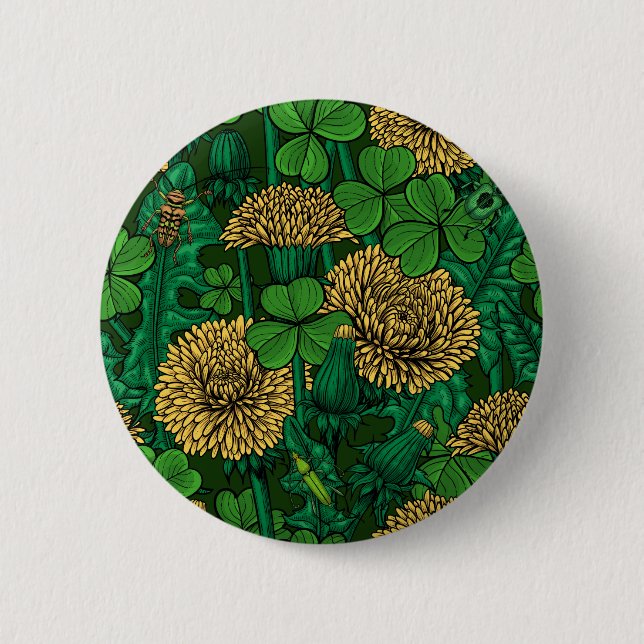 Die grüne und gelbe Wiese Button (Vorderseite)
