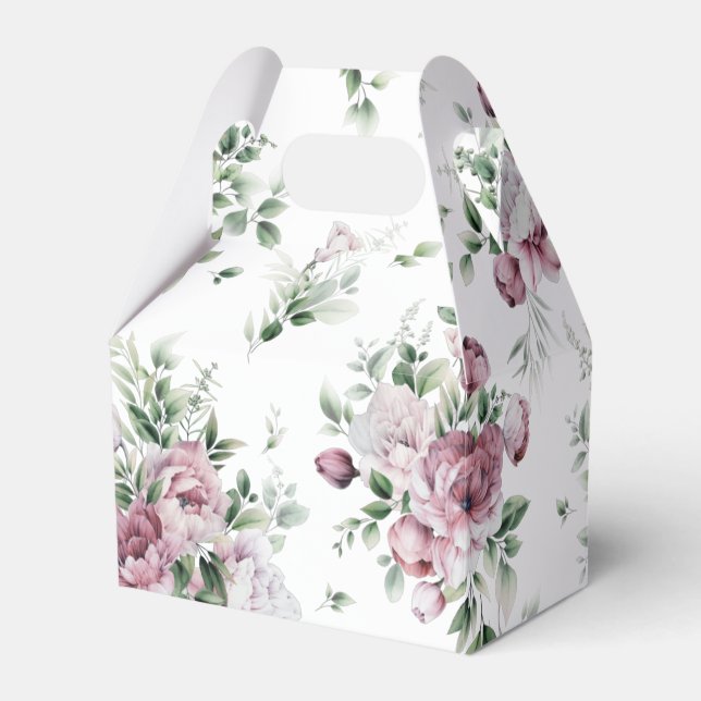 Die grüne Vegetation von Pink Peonies ist im gesam Geschenkschachtel (Vorderseite)