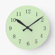 Die grüne Wall-Uhr des Blasses Tee