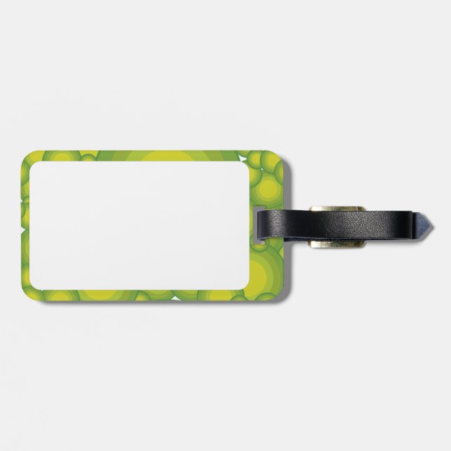 Die grünen Blasen Gepäckanhänger (Rückseite horizontal)