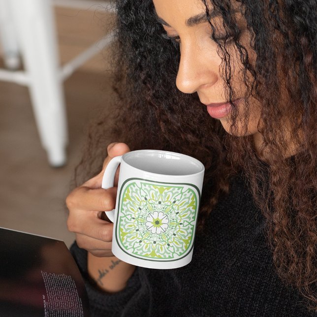 Die grünen Blume Kaffeetasse (Von Creator hochgeladen)