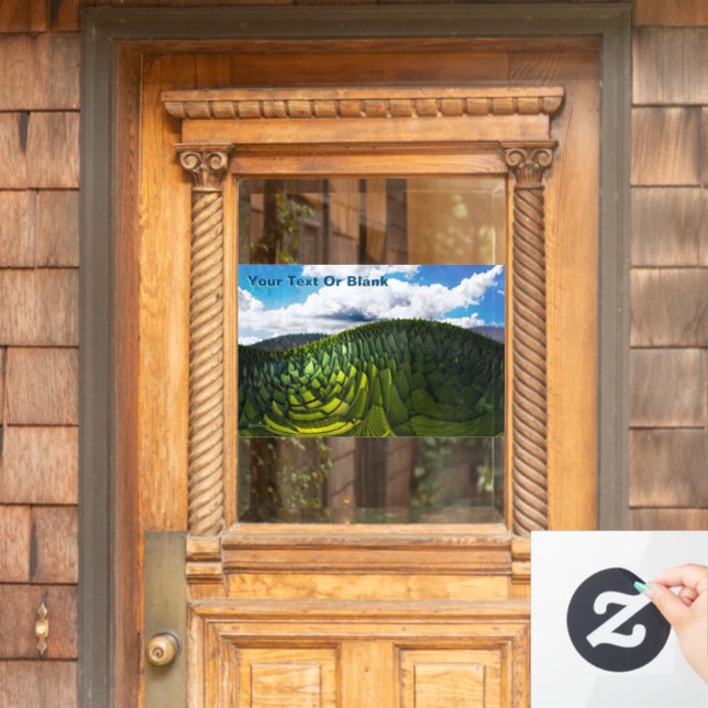 Die grünen Hügel der Erde Fensteraufkleber (Haustür)