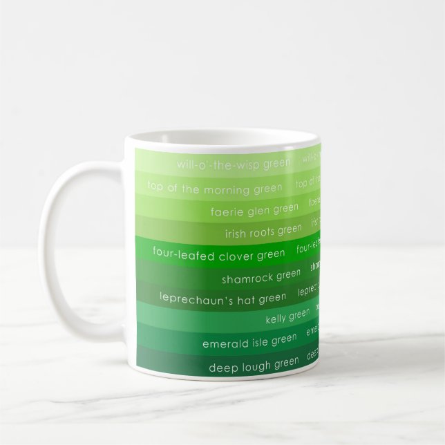 Die Grüntöne der irischen Tasse (Links)