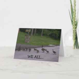 DIE GRUPPE DER SCHNELLE DUCK, DIE IHNEN GLÜCKLICH  KARTE