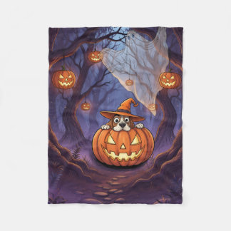 Die gruselige Halloween-Nacht Fleecedecke