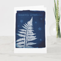 Die Grüße Cyanotype der Jahreszeit