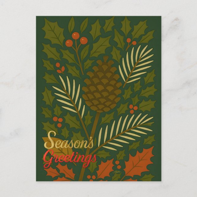 Die Grüße der Herbst- und Winterferien-Saison Postkarte (Vorderseite)