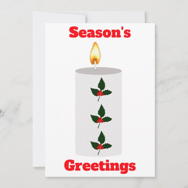 Die Grüße der Jahreszeit mit Holly Card Einladung (Vorderseite)