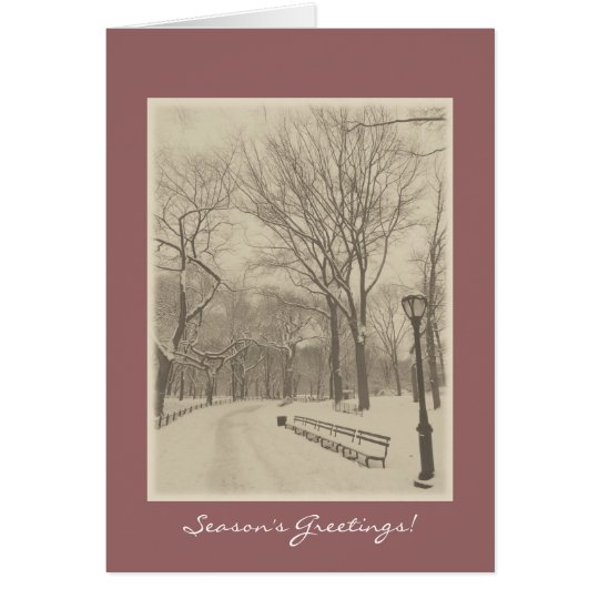 Die Grüße der Jahreszeit - New- YorkCentral Park Karte