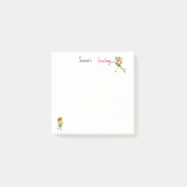 Die Grüße der niedlichen Elfsaison Post-it Klebezettel