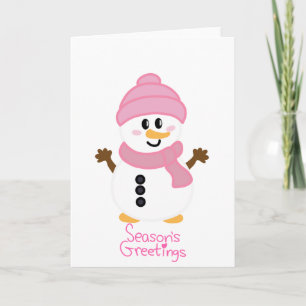 Die Grüße der rosa Winterschneezeit Karte
