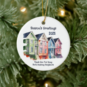 Die Grüße der Saison 2023 Keramik Ornament