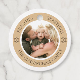 Die Grüße der Saison   Benutzerdefiniertes Foto Geschenkanhänger