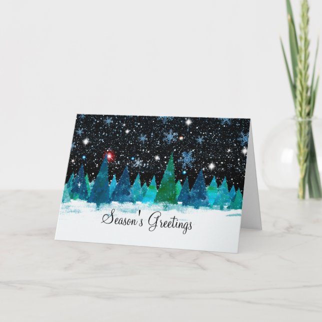 Die Grüße der Saison Business Holiday Cards Dankeskarte (Vorderseite)