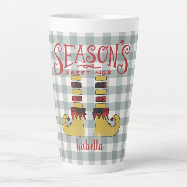 Die Grüße der Saison Elf Schuhe Personalisiert Milchtasse (Vorderseite)