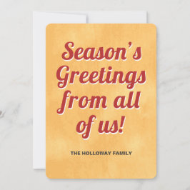 Die Grüße der Saison Feiertagskarte