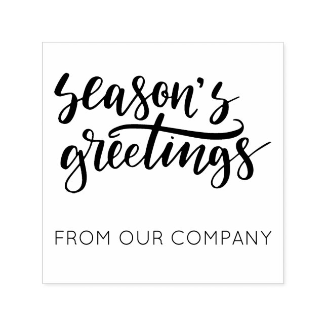 Die Grüße der Saison - gebürstetes Typografie-Gesc Permastempel (Design)