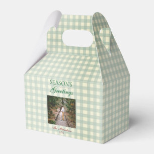 Die Grüße der Saison Gingham Weihnachten Geschenkschachtel