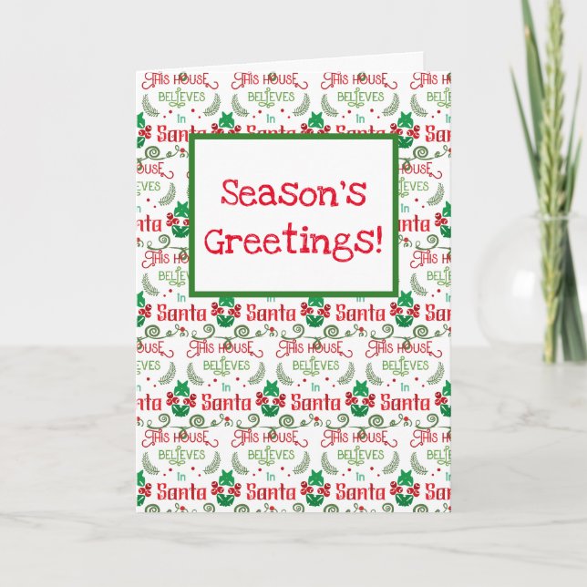 Die Grüße der Saison glauben an Weihnachten Karte (Vorderseite)