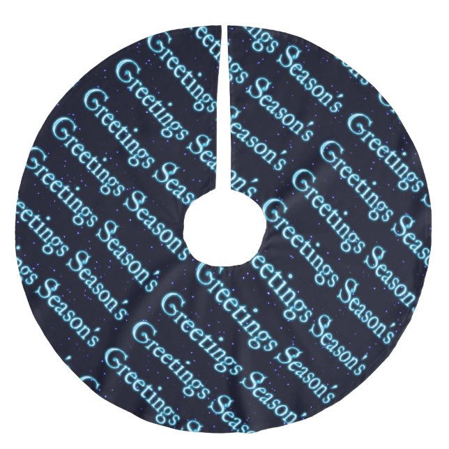 Die Grüße der Saison Polyester Weihnachtsbaumdecke (Vorderseite)