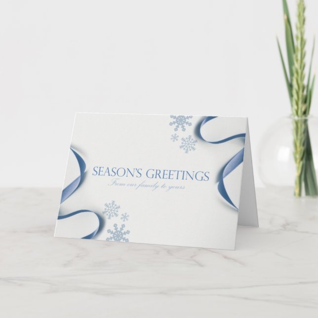 Die Grüße der Saison - Schneeflocken Karte (Vorderseite)