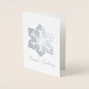 Die Grüße der Saison Snowflake Weihnachten Folienkarte