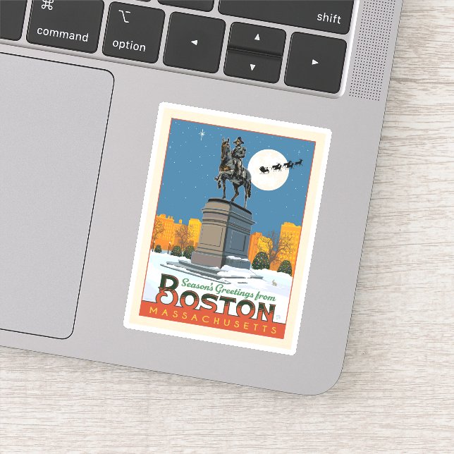 Die Grüße der Saison von Boston Common! Aufkleber (Detail)