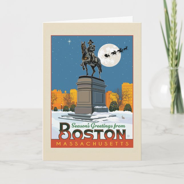 Die Grüße der Saison von Boston Common! Karte (Vorderseite)