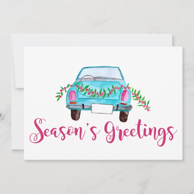 Die Grüße des klassischen Autos in der Saison Einladung (Vorderseite)