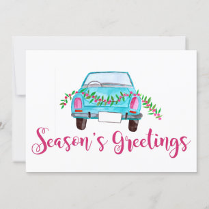 Die Grüße des klassischen Autos in der Saison Einladung
