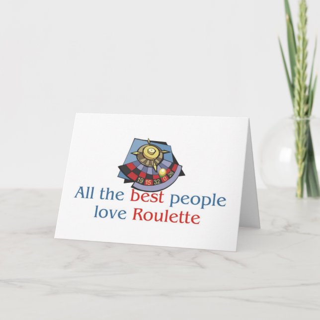 Die Grüße des Roulette-Liebhabers Karte (Vorderseite)