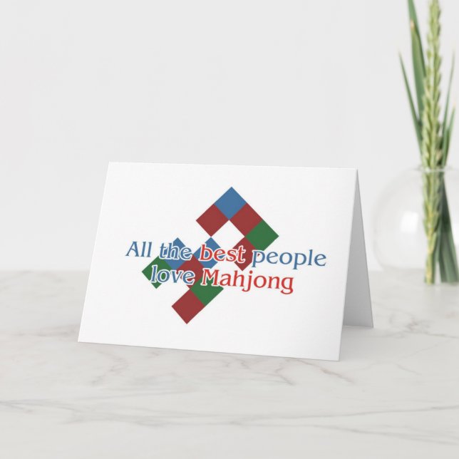 Die Grüße Mahjong Liebhabers Karte (Vorderseite)
