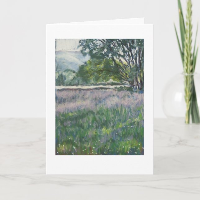 Die Grußkarte "Abend im Wiesen" Karte (Vorderseite)