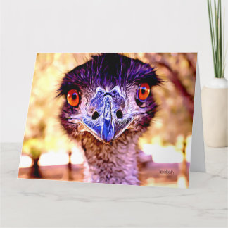 Die Grußkarte der Emu-Riesenkunst Karte