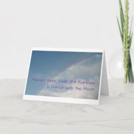Die Grußkarte Mond und Regenbogen Karte