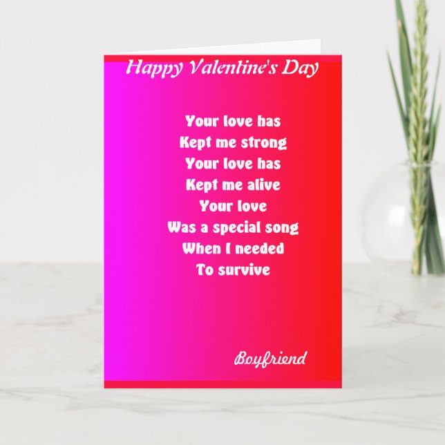 die Grußkarten meines Freundes Valentine Feiertagskarte (Vorderseite)