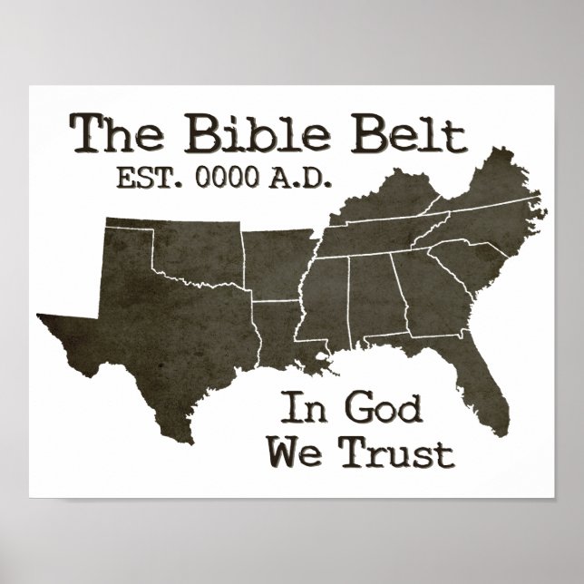 Die Gürtelbiene Gottes vertrauen wir Christlichen  Poster (Vorne)
