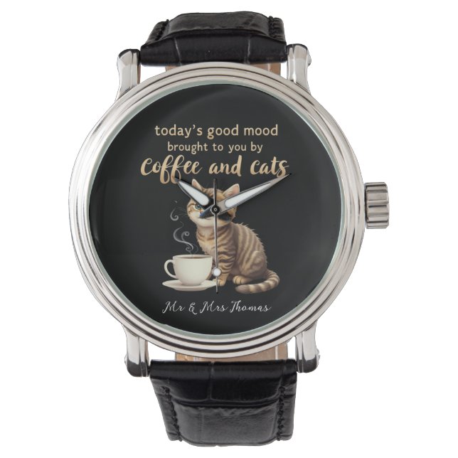 Die gute Stimmung, die Ihnen heute von Kaffee & Ka Armbanduhr (Vorderseite)