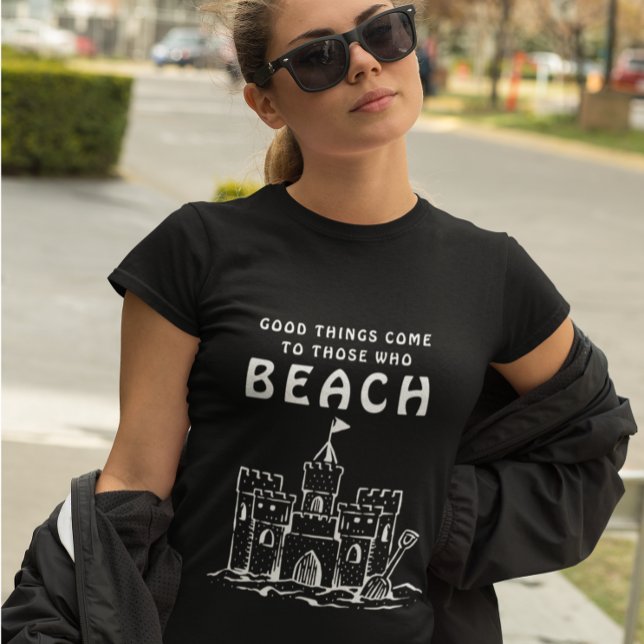 Die guten Dinge kommen zu denen, die Strand Tri-Blend Shirt (Von Creator hochgeladen)