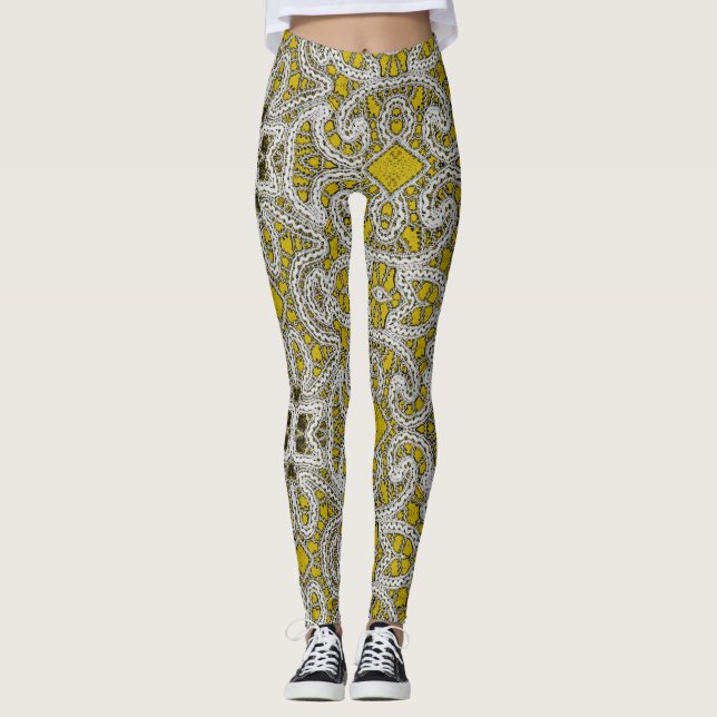 Die Häkelarbeit-Leggings der Oma! Leggings (Vorderseite)