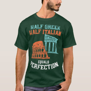 Die halbe griechische Hälfte Italienisch T-Shirt