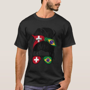 Die halbe Schweizer Hälfte brasilianische Mix Schw T-Shirt