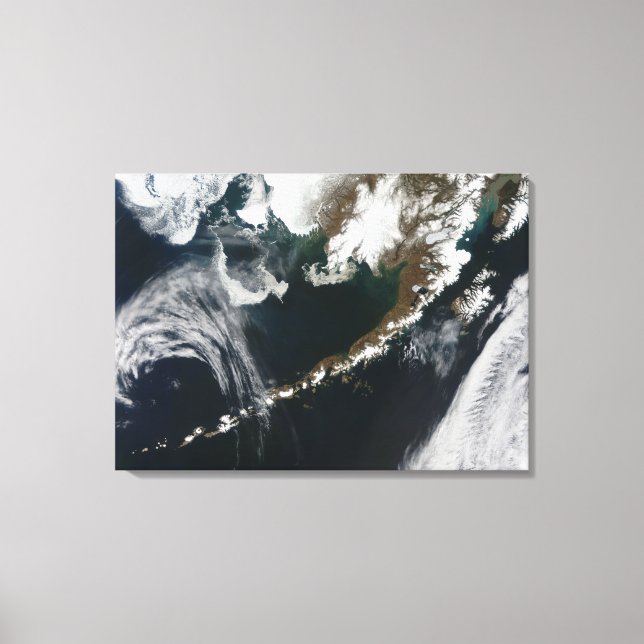 Die Halbinsel Alaskan und die Aleusianischen Insel Leinwanddruck (Vorderseite)