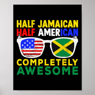 Die Hälfte des jamaikanischen halben amerikanische Poster