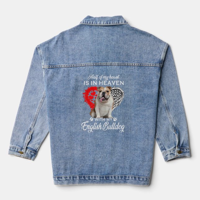 Die Hälfte meines Herzens ist mit meinem englische Jeansjacke (Rückseite)