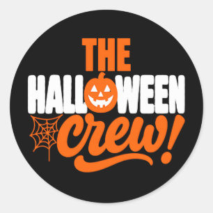 Die Halloween-Crew-Design Runder Aufkleber